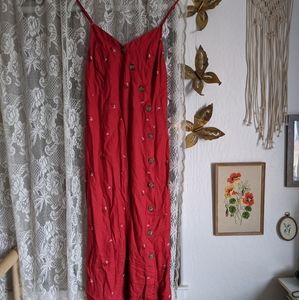 Universal thread Red midi flower dress 💃
